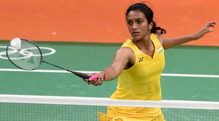 Rio de Janeiro: India's badminton player P V Sindhu plays  against Laura Sarosi of Hungary during the Women's Single match at the Summer Olympic 2016 in Rio de Janeiro, Brazil on Thursday. PV Sindhu won the match by 21-8, 21-9.  PTI Photo by Atul Yadav(PTI8_11_2016_000302B)